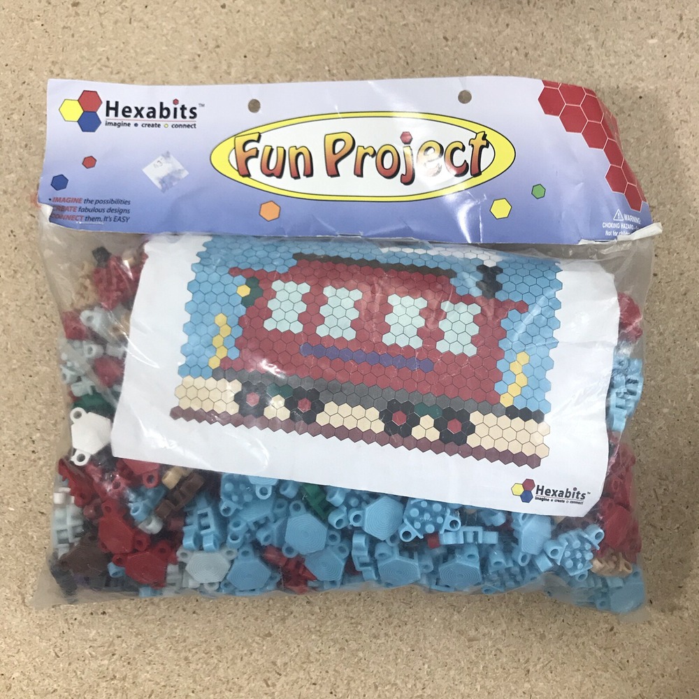 New Hexabits Train Flexible‎ Building Tiles 2D 3D, Imagine Create Connect, NIP